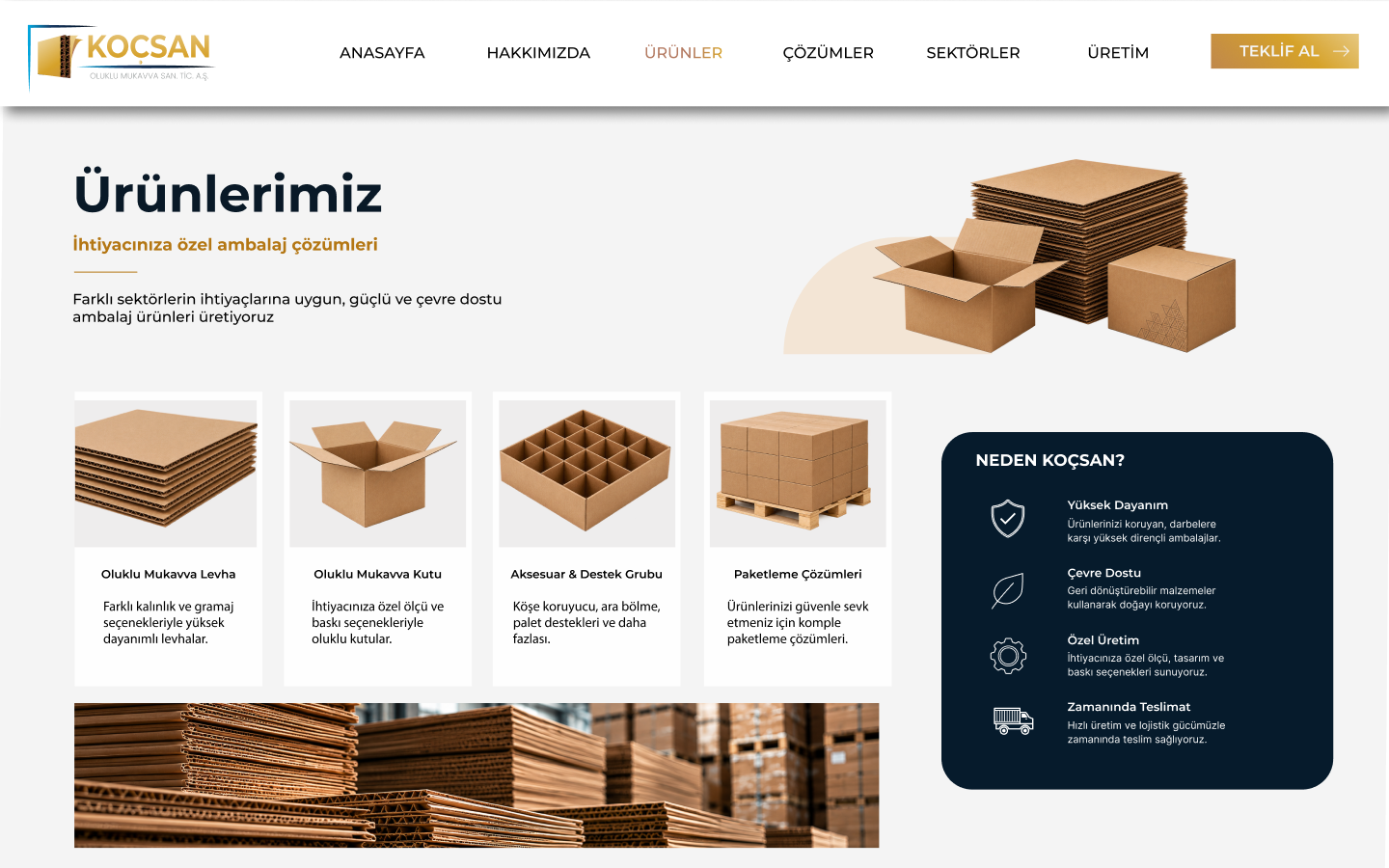 KOCSAN — Ürünler tasarımı